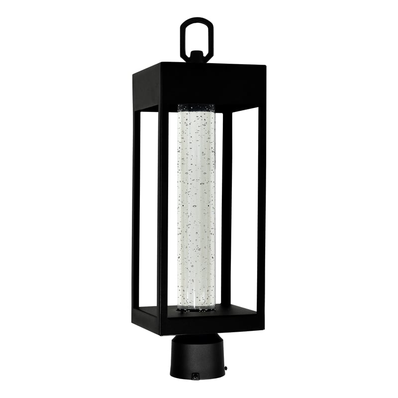 Pemberly Row LED Integrated Black Metal Outdoor Lantern Head