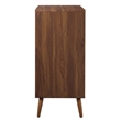 Pemberly Row 4-Drawer Particleboard Wood Chest in Walnut/White