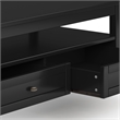 Pemberly Row Warm Shaker Rectangle Transitional Solid Wood Coffee Table in Black