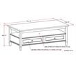 Pemberly Row Warm Shaker Rectangle Transitional Solid Wood Coffee Table in Black