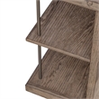 Pemberly Row Modern City Scape Wood End Table in Burnished Beige