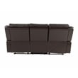 Pemberly Row Modern Gel Leatherette Sofa Recliner in Dark Brown