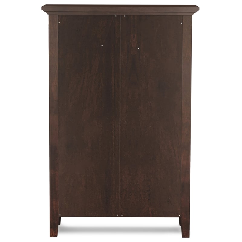 Pemberly Row Wood 32 inch Wide Entryway Shoe Storage Cabinet - Brunette Brown