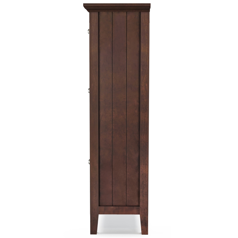 Pemberly Row Wood 32 inch Wide Entryway Shoe Storage Cabinet - Brunette Brown
