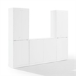 Pemberly Row 3-Piece Wood Sideboard & Storage Bookcase Set in White