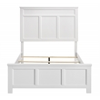 Pemberly Row Traditional Rubber Wood Full Bed in White Finish