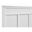 Pemberly Row Traditional Rubber Wood Full Bed in White Finish
