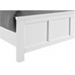 Pemberly Row Traditional Rubber Wood Full Bed in White Finish