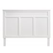 Pemberly Row Traditional Rubber Wood Full Bed in White Finish