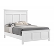 Pemberly Row Traditional Rubber Wood Full Bed in White Finish