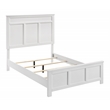 Pemberly Row Traditional Rubber Wood Full Bed in White Finish