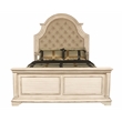 Pemberly Row Traditional Wood Queen Bed in Antique White Finish