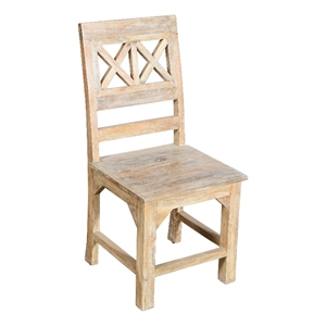 Pemberly Row Solid Wood Dining Chairs in Natural Finish (Set of 2)