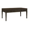 Pemberly Row Solid Wood Coffee Table with 2 Drawers in Coffee