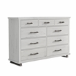 Pemberly Row 64 inch Wide 9-Drawer Dresser with Ample Storage - Antique White