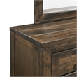 Pemberly Row Modern Solid Wood Dresser with Mirror in Rustic Gray