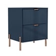Pemberly Row Modern 2-Drawer Nightstand Bedside Table End Table Furniture - Navy