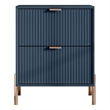 Pemberly Row Modern 2-Drawer Nightstand Bedside Table End Table Furniture - Navy