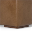 Pemberly Row Modern / Contemporary Ottoman in Brown Genuine Leather