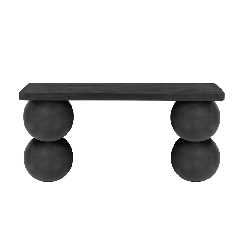 Pemberly Row Contemporary Console Table Extra Large in Black