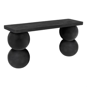 Pemberly Row Contemporary Console Table Extra Large in Black