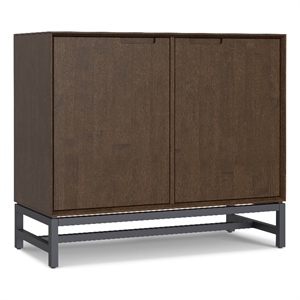 Pemberly Row Hardwood& Metal 42x 18&quot 2Door Sideboard Buffet in Walnut Brown