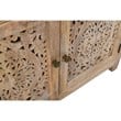 Pemberly Row 2 Door Solid Wood Accent Cabinet with Hand-Carved Doors in Natural