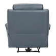 Pemberly Row Contemporary Leather Power Reclining Chair in Blue