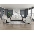 Pemberly Row Modern / Contemporary Leather Reclining Chair in Silver
