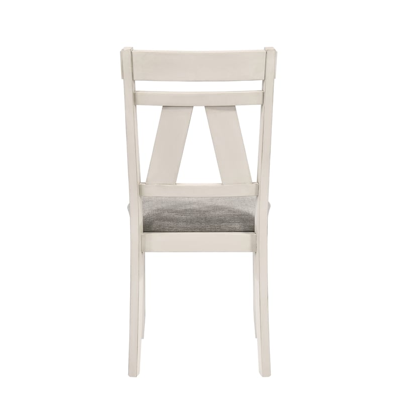 Pemberly Row Modern Solid Wood Side Chair in White (Set of 2)