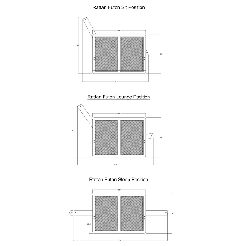Pemberly Row Full Wood Futon Set with Storage & Charcoal Gray Mattress