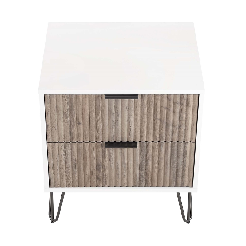 Pemberly Row Modern Engineered Wood Nightstand - Mutli-Color