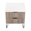 Pemberly Row Modern Engineered Wood Nightstand - Mutli-Color