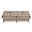 Pemberly Row Engineered Wood 6-Drawer Double Low Dresser in Gray