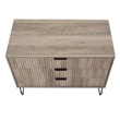 Pemberly Row 2-Piece Standard 3-Drawer Dresser and 1.0 Nightstand in Light Gray