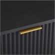 Pemberly Row Modern Engineered Wood Dresser with 3-Drawers in Black