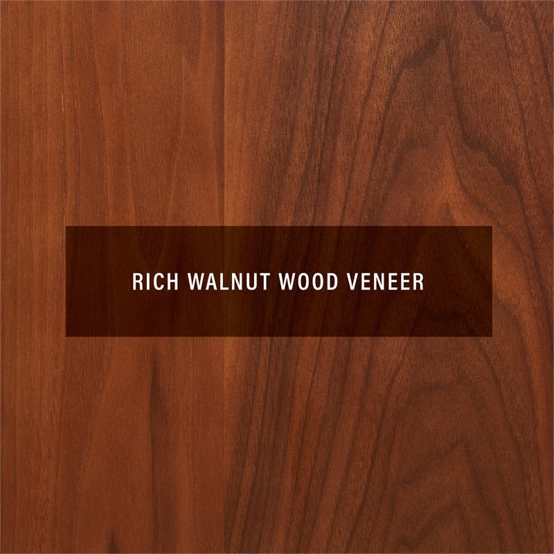 Pemberly Row Contemporary Medium Record Storage Console Walnut