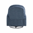 Pemberly Row Swivel Rocker Recliner in Blue Polyeseter Fabric