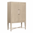 Pemberly Row Contemporary Asian Hardwood Bar Cabinet in Light oak