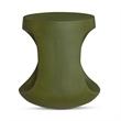 Pemberly Row Contemporary Outdoor Stool Green Stone Side Tables