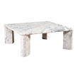 Pemberly Row Modern Coffee Table Ashen Gray Stone Coffee Tables