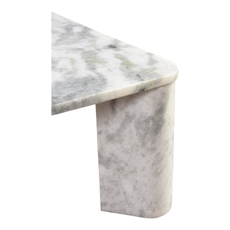 Pemberly Row Modern Coffee Table Ashen Gray Stone Coffee Tables