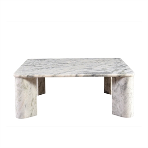 Pemberly Row Modern Coffee Table Ashen Gray Stone Coffee Tables
