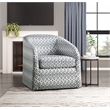 Pemberly Row Contemporary Textured Swivel Chair in Multi-Color