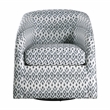 Pemberly Row Contemporary Textured Swivel Chair in Multi-Color