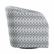 Pemberly Row Contemporary Textured Swivel Chair in Multi-Color