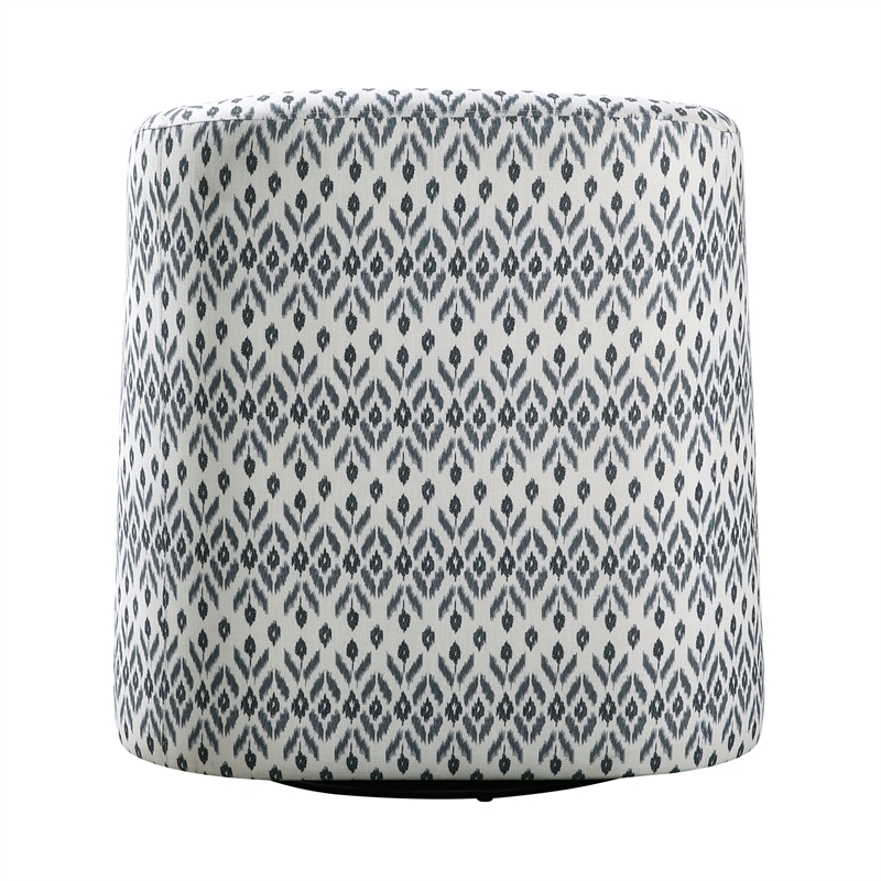 Pemberly Row Contemporary Textured Swivel Chair in Multi-Color
