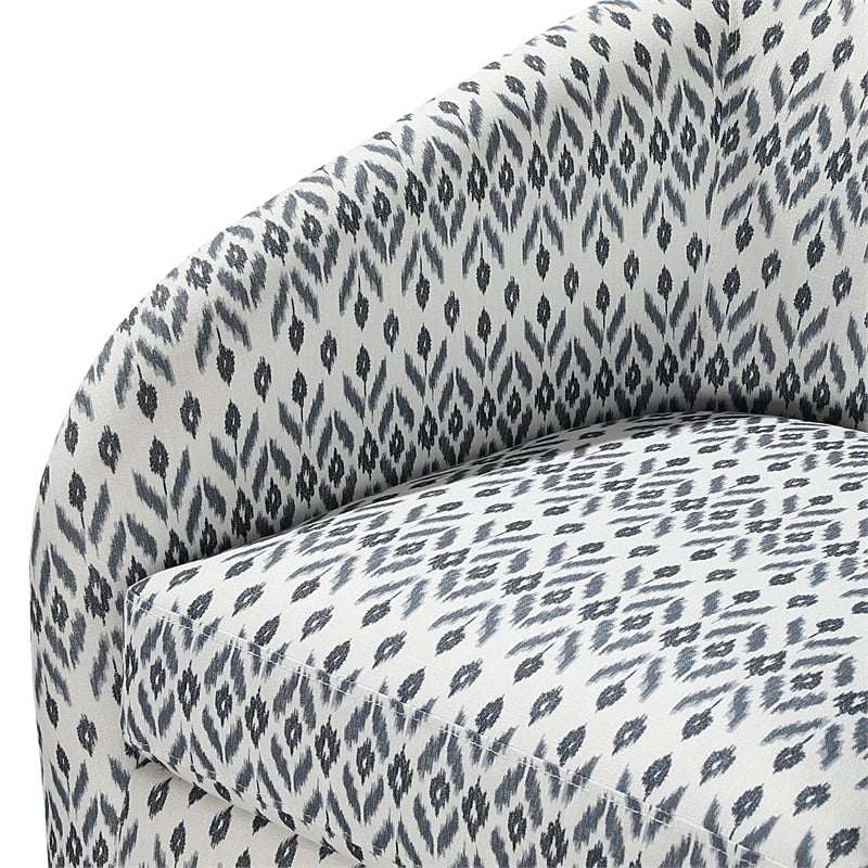 Pemberly Row Contemporary Textured Swivel Chair in Multi-Color