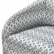 Pemberly Row Contemporary Textured Swivel Chair in Multi-Color