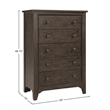 Pemberly Row Modern / Contemporary 5-Drawer Chest River Rock